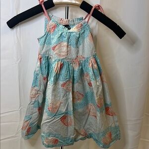 💖**Host Pick**💖 Pink and Green Ruffled Ruched Sundress with Spaghetti Straps